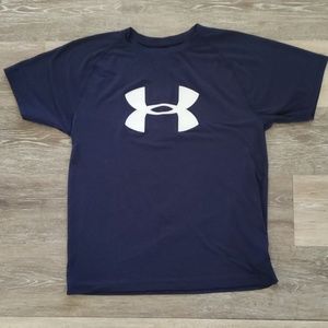 Navy Under Armour Heat Gear Shirt Youth Medium